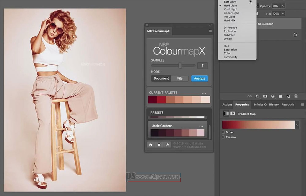 Photoshop插件扩展NBP ColourmapX调色探测插件 PS仿色工具 PS渐变映射色板工具