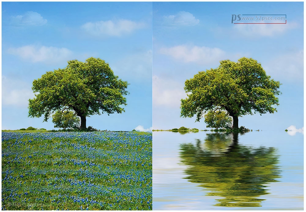 Photoshop插件扩展Flood 2制作PS海水PS生成海水特效插件 PS水面倒影效果滤镜