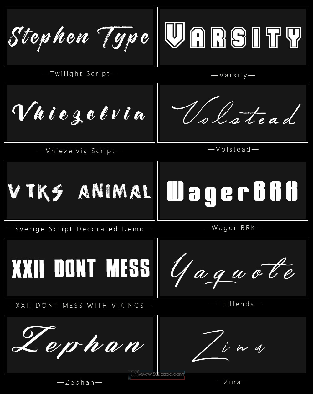 10组英文海报设计字体 免费下载