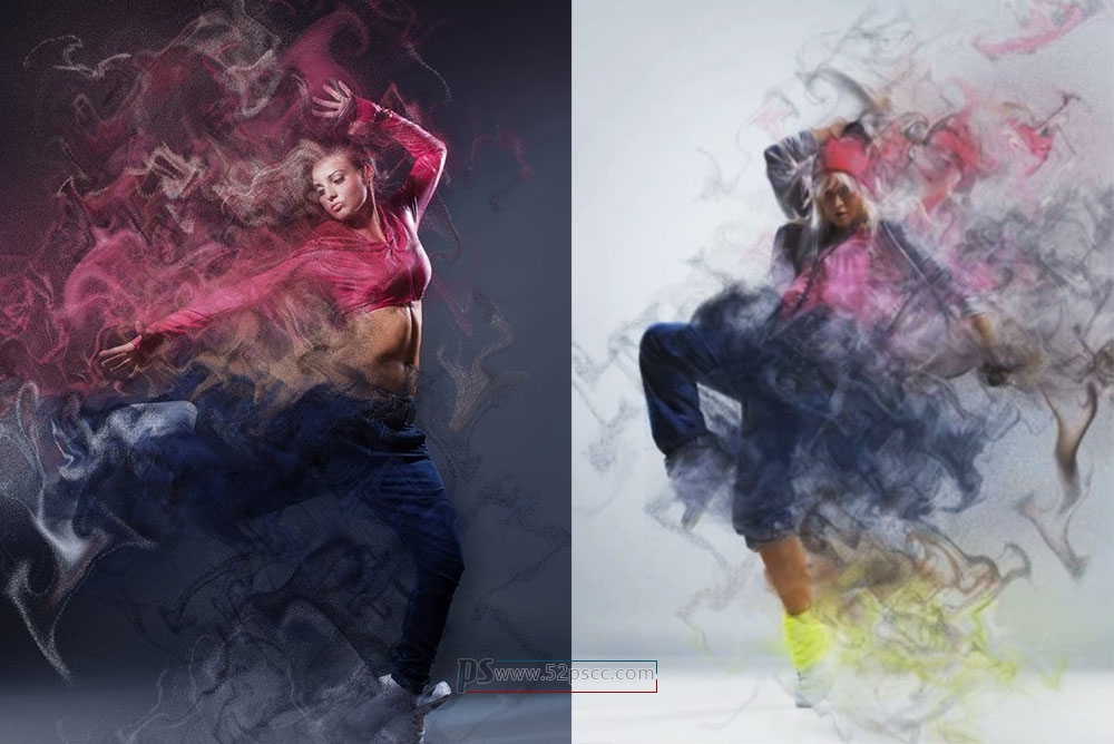 烟雾微尘扩散PS特效动作 烟雾散漫 Photoshop 动作（附视频教程）缩略图