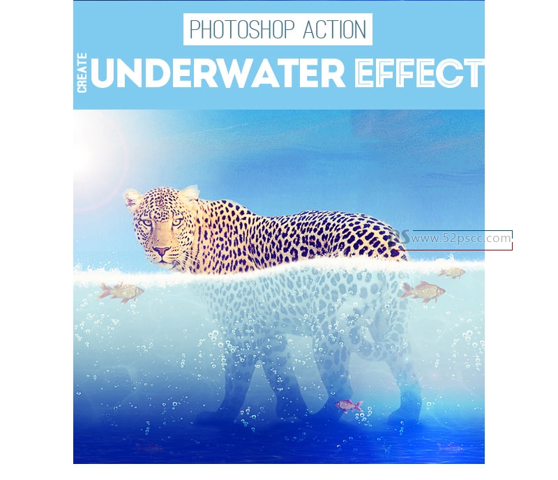 水下效果图像处理特效PS动作水中效果Photoshop动作