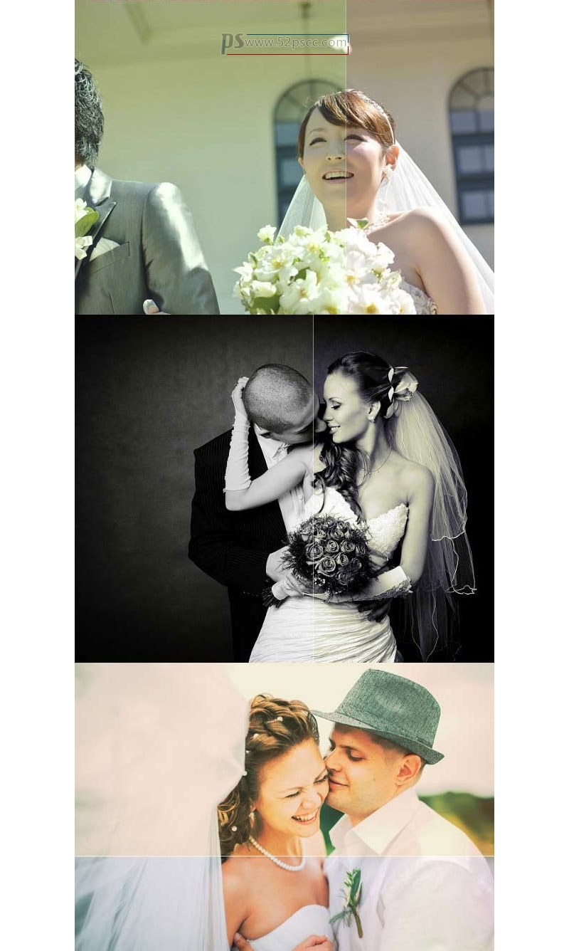 婚纱摄影后期效果调色PS动作16婚纱照效果Photoshop动作