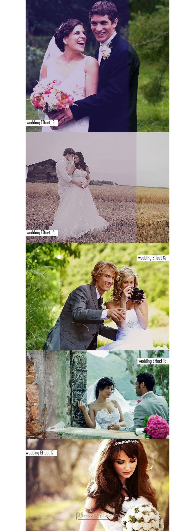 20组婚礼照片HDR效果动作HDR照片效果Photoshop修饰动作