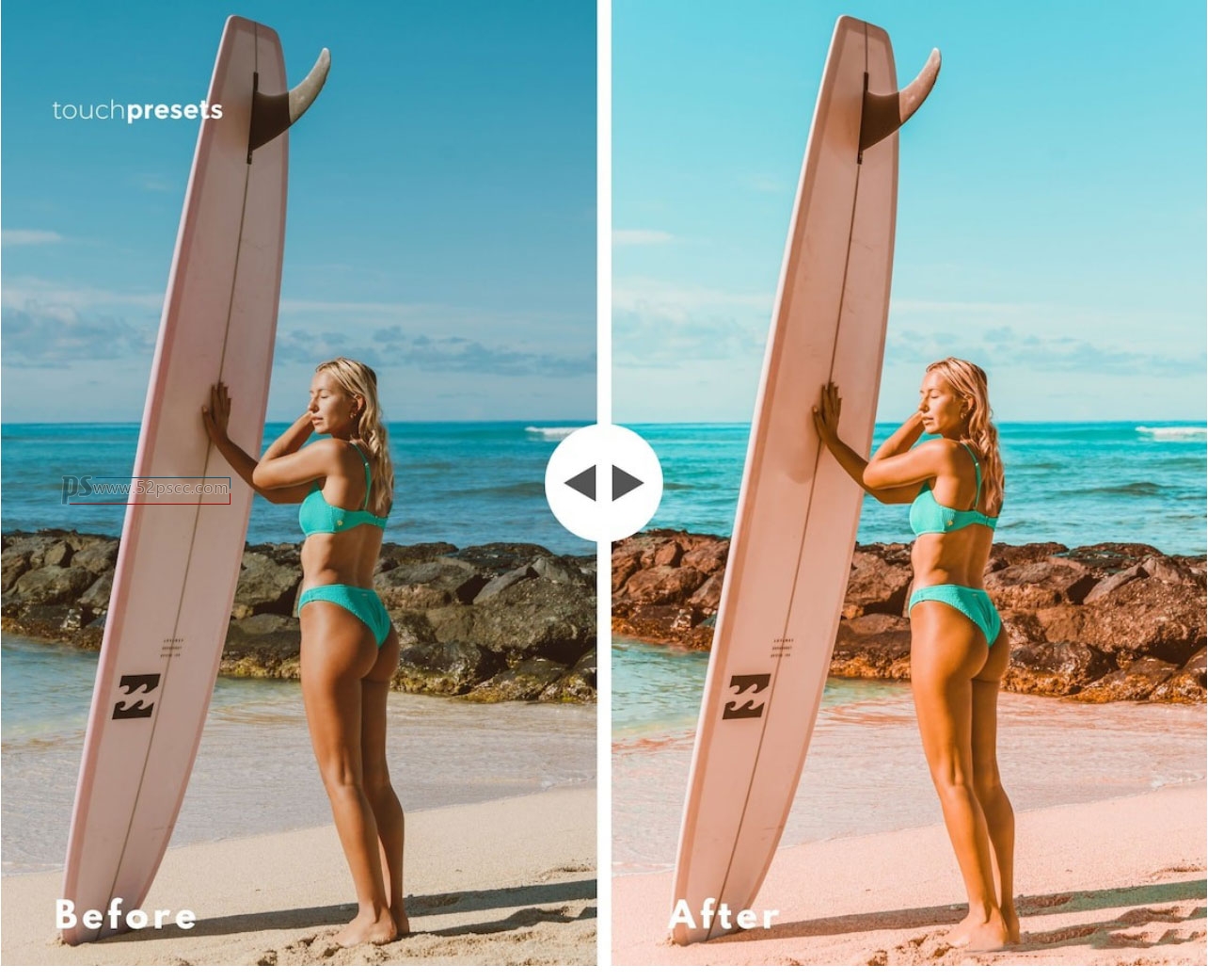 15组INS海滩旅拍风光人像Lightroom预设Beach Travel Instagram Presets