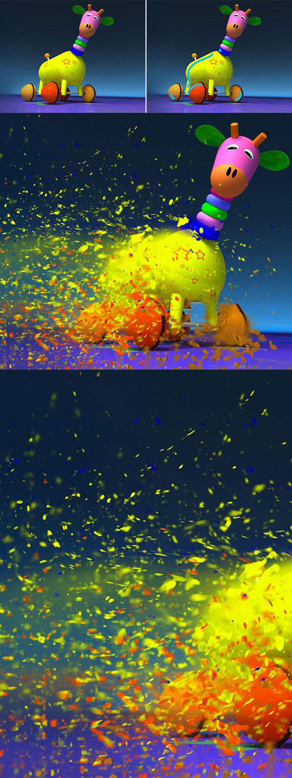 粒子分散效果PS中文版动作 Dispersion Photoshop Action(附视频教程)